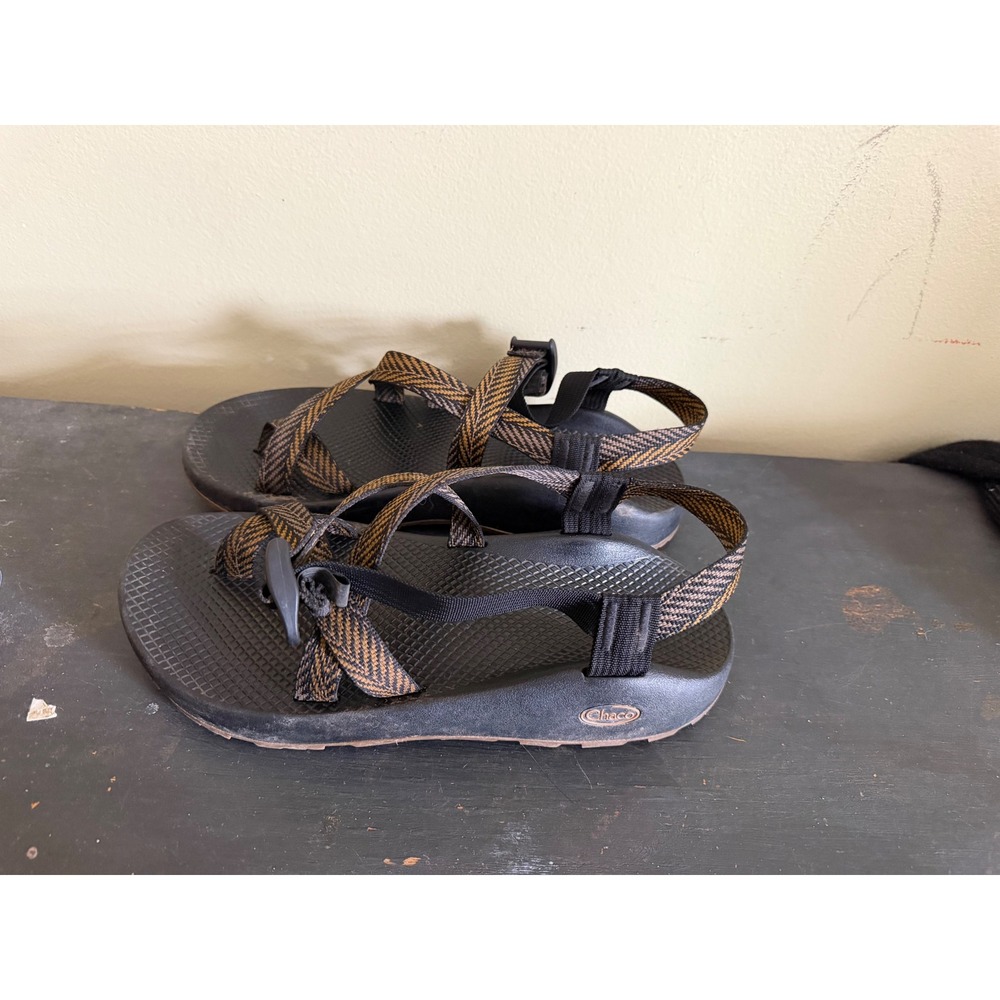 Chaco Z Cloud 2 Mens Size 10 Sandals Brown Chevron Straps Toe Loop Sport Hiking